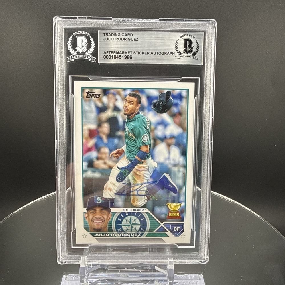Julio Rodriguez 2023 Topps Series 1 #330 Mariners Auto BAS Beckett Authentic